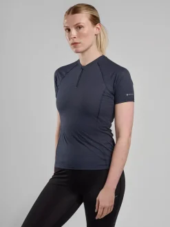 Montane Womens Dart Nano Zip T-Shirt - Eclipse Blue