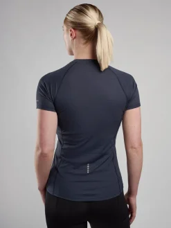 Montane Womens Dart Nano Zip T-Shirt - Eclipse Blue