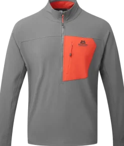 Mountain Equipment Mens Arrow 1/4 Zip - Anvil-Redrock