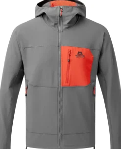Mountain Equipment Mens Arrow Hooded Jacket - Anvil-Red Rock