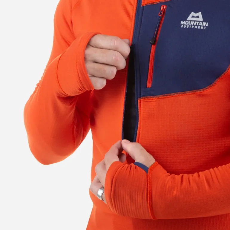 Mountain Equipment Mens Eclipse Hooded Zip-T - Fern