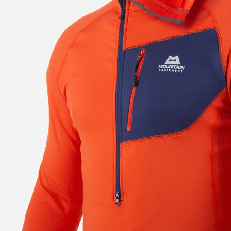 Mountain Equipment Mens Eclipse Hooded Zip-T - Fern