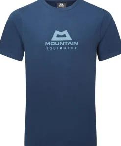 Mountain Equipment Mens Emblem Tee - Denim Blue