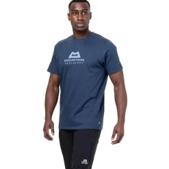 Mountain Equipment Mens Emblem Tee - Denim Blue