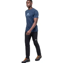 Mountain Equipment Mens Emblem Tee - Denim Blue