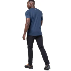 Mountain Equipment Mens Emblem Tee - Denim Blue