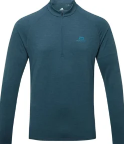 Mountain Equipment Mens Nava LS Zip T - Majolica Blue