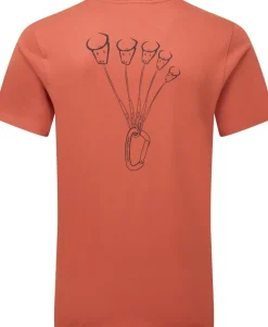 Mountain Equipment Mens Yorik On Wire Tee - Etruscan Red