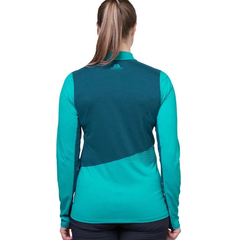Mountain Equipment Womens Nava LS Zip T - Vivid-Clematis