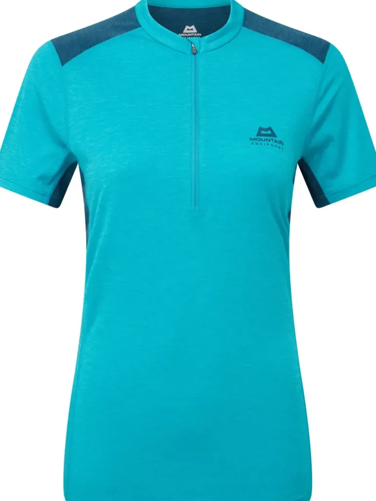 Mountain Equipment Womens Nava SS Zip T - Topaz-Majolica