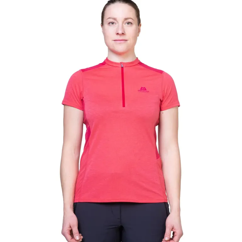 Mountain Equipment Womens Nava SS Zip T - Topaz-Majolica