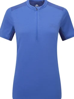 Mountain Equipment Womens Nava SS Zip T - Vivid-Clematis