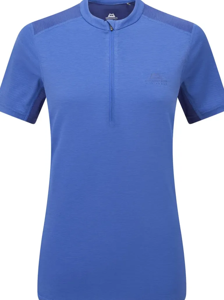 Mountain Equipment Womens Nava SS Zip T - Vivid-Clematis