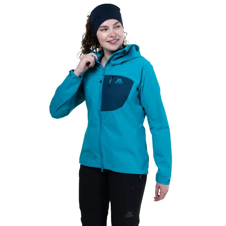 Mountain Equipment Womens Squall Hooded Jacket - Chili Red-Merlot