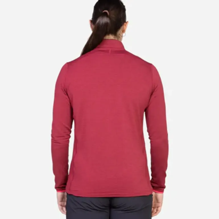 Mountain Equipment Womens Lumiko Zip T - Rhubarb-Capsicum
