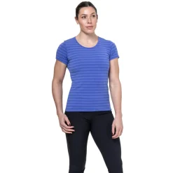 Mountain Equipment Womens Groundup Stripe Tee - Vivid Stripe