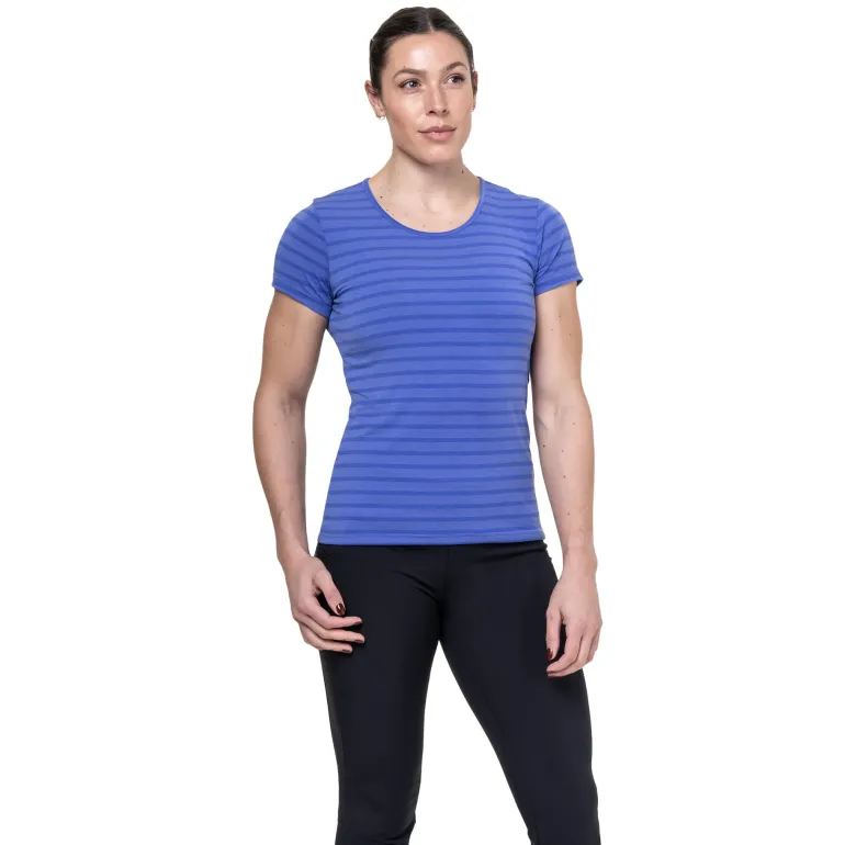 Mountain Equipment Womens Groundup Stripe Tee - Vivid Stripe
