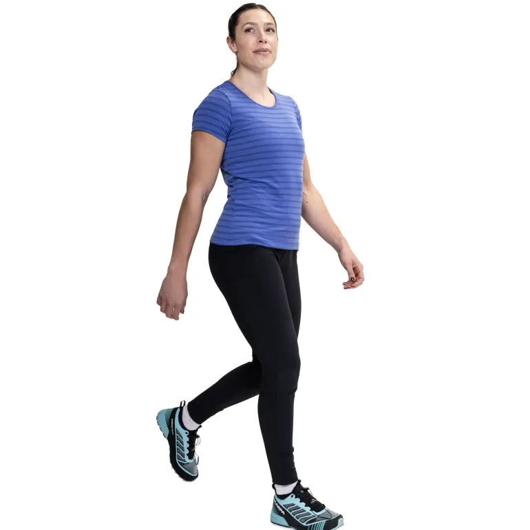 Mountain Equipment Womens Groundup Stripe Tee - Vivid Stripe