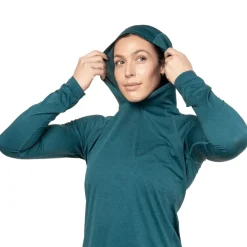 Mountain Equipment Womens Glace Hooded Top - Aqua