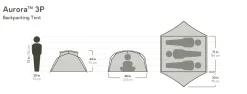 NEMO Aurora Ridge 3P Tent and Footprint