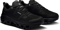ON Mens Cloudrock Low Waterproof Shoes - Black-Black