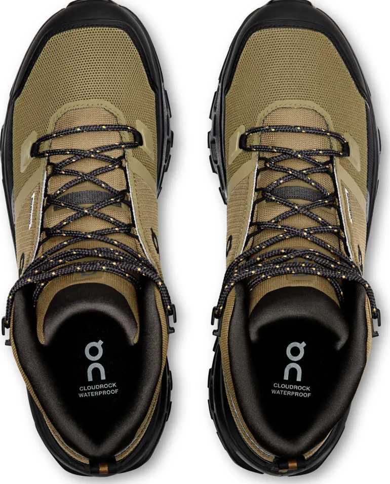 ON Mens Cloudrock Mid Waterproof Shoes - Hunter-Black