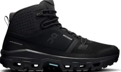 ON Mens Cloudrock Mid Waterproof Shoes - Black-Black