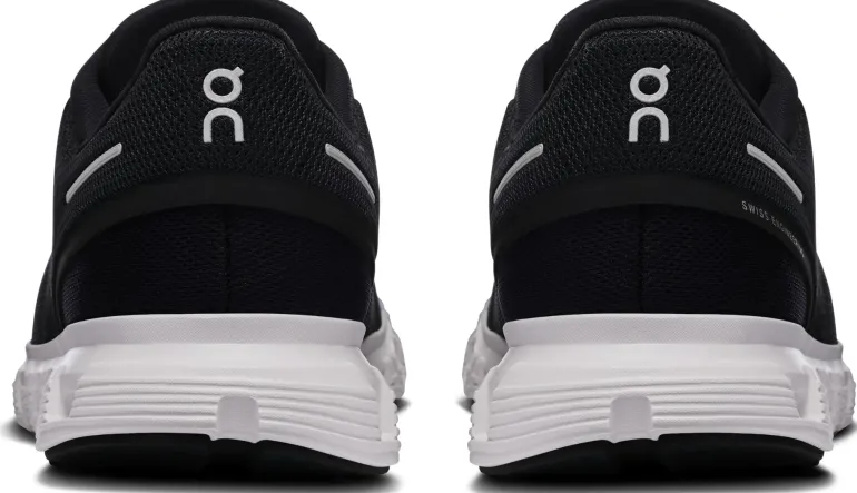 ON Womens Cloud 6 Shoes - Black-White