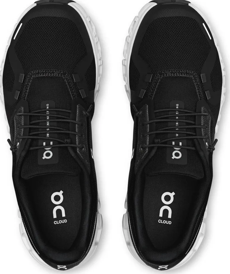 ON Womens Cloud 6 Shoes - Black-White