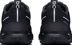 ON Womens Cloud 6 Waterproof Shoes - Black-Black