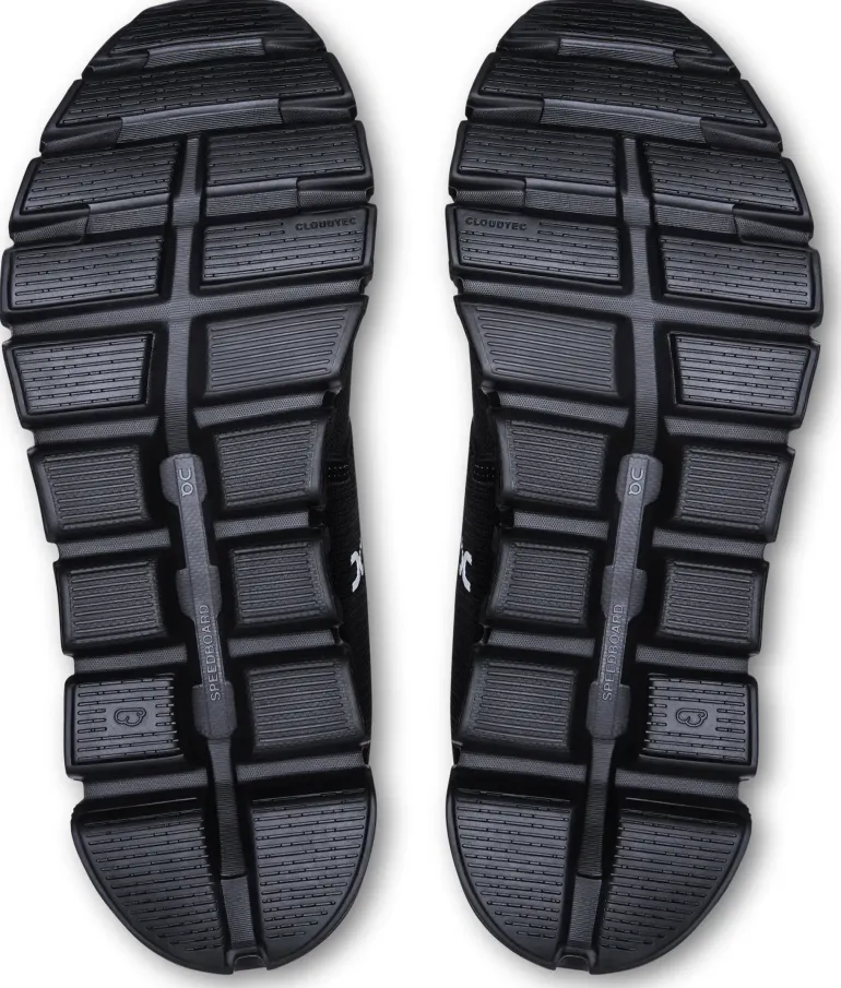 ON Womens Cloud 6 Waterproof Shoes - Black-Black