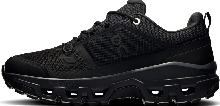 ON Womens Cloudrock Low Waterproof Shoes - Black-Black