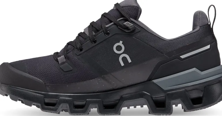 ON Womens Cloudwander Waterproof Hiking Shoes - Black-Eclipse