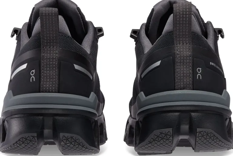 ON Womens Cloudwander Waterproof Hiking Shoes - Black-Eclipse