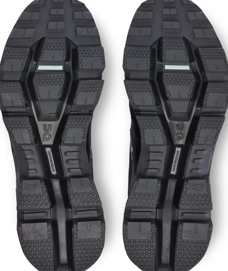 ON Womens Cloudwander Waterproof Hiking Shoes - Black-Eclipse