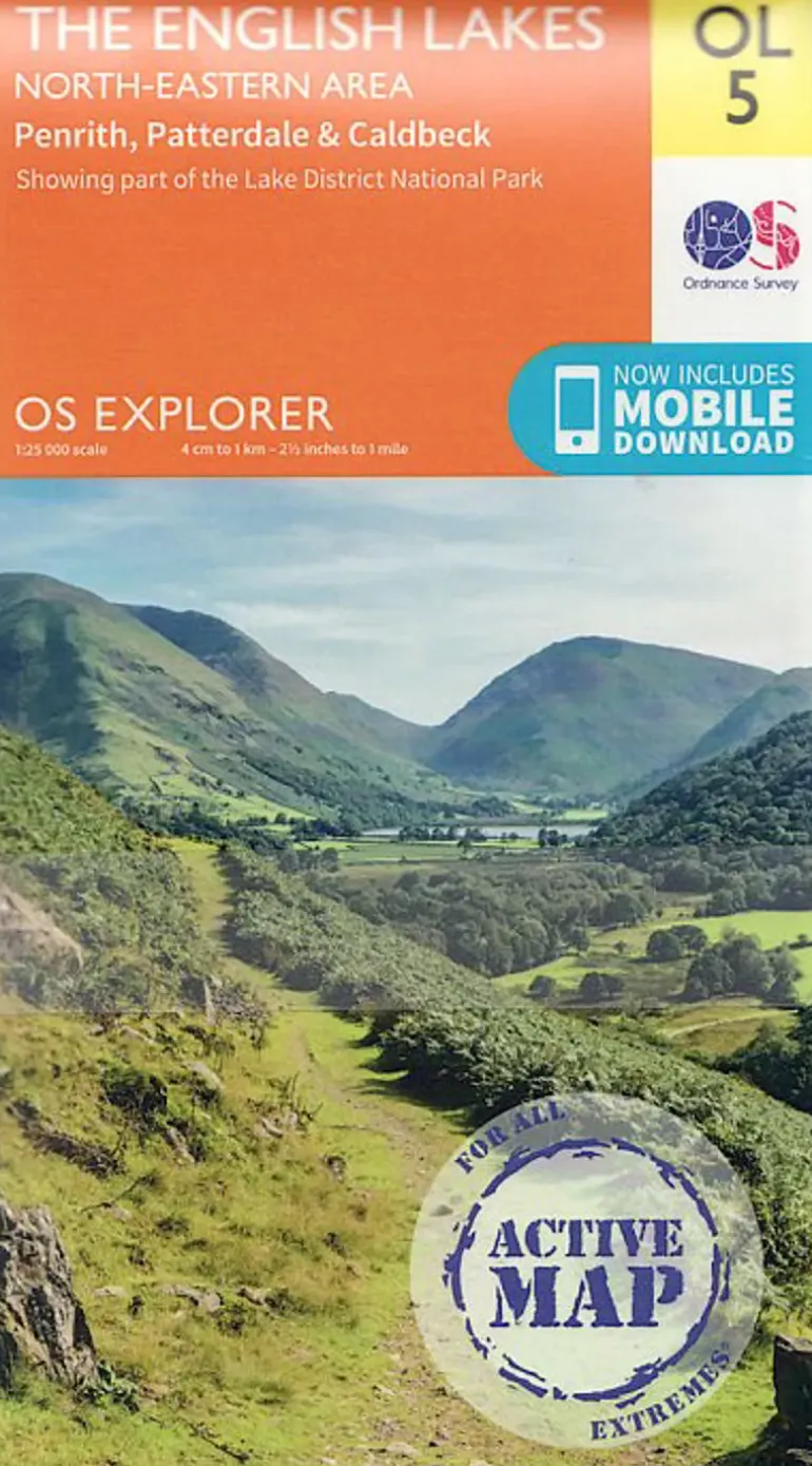 OS Explorer - Active Map OL5 - The English Lakes North Eastern area