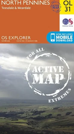 OS Explorer - Active Map OL31 - North Pennines