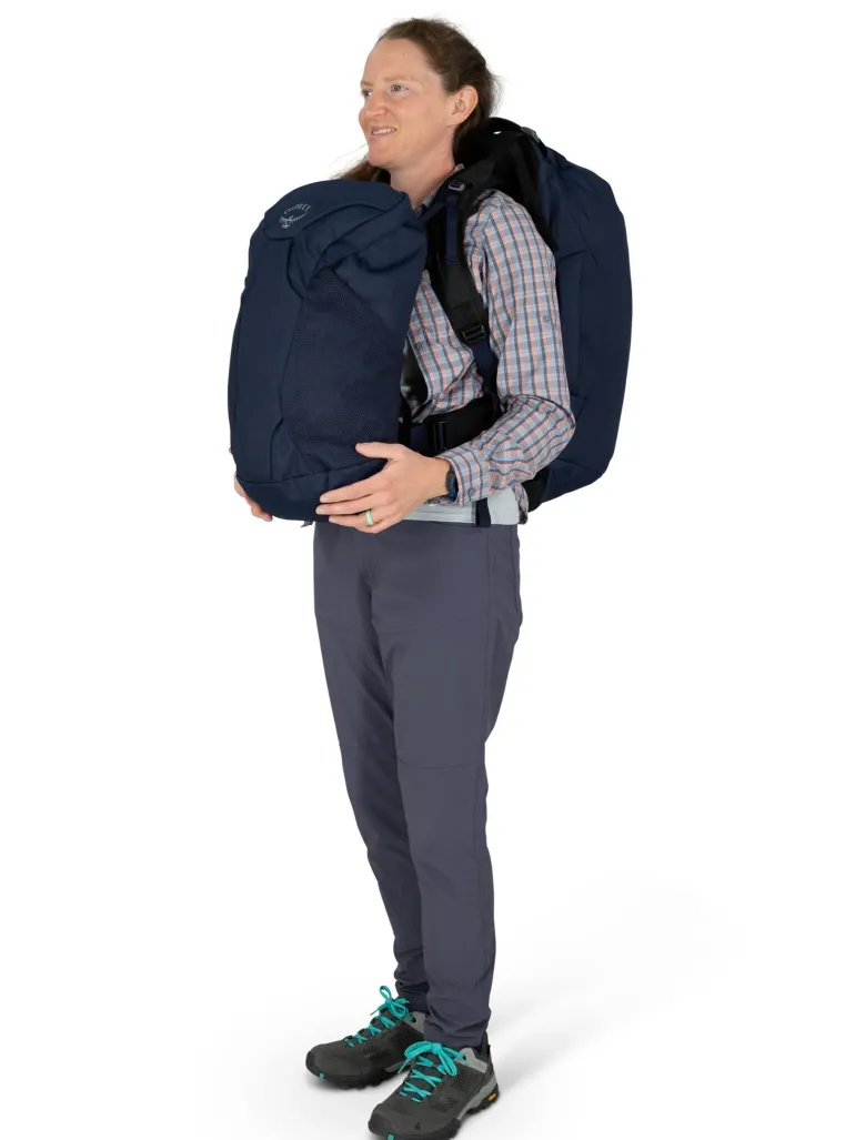 Osprey Womens Fairview 55 Travel Pack - Night Jungle Blue