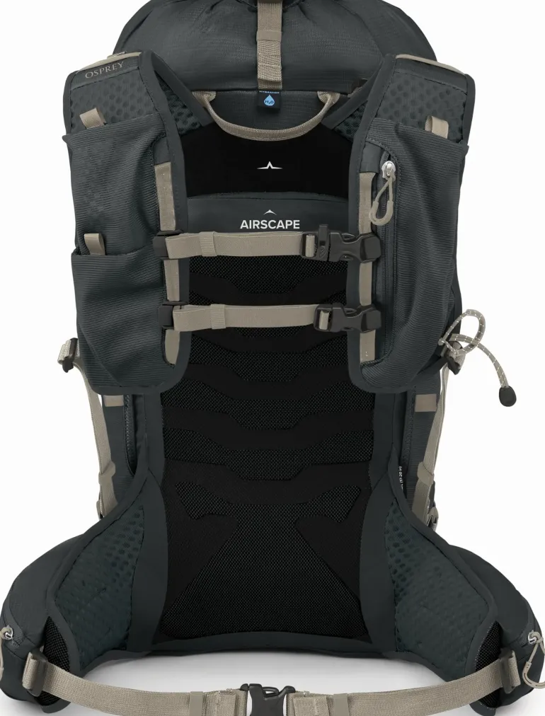 Osprey Womens Tempest Velocity 30 Rucksack - Dark Charcoal-Chiru Tan