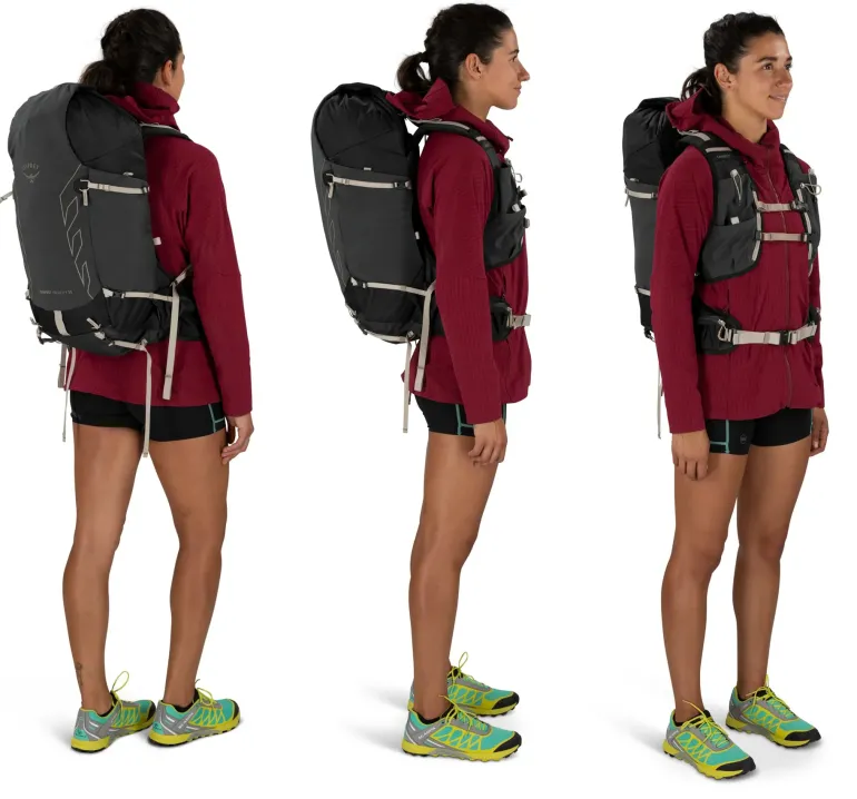 Osprey Womens Tempest Velocity 30 Rucksack - Dark Charcoal-Chiru Tan