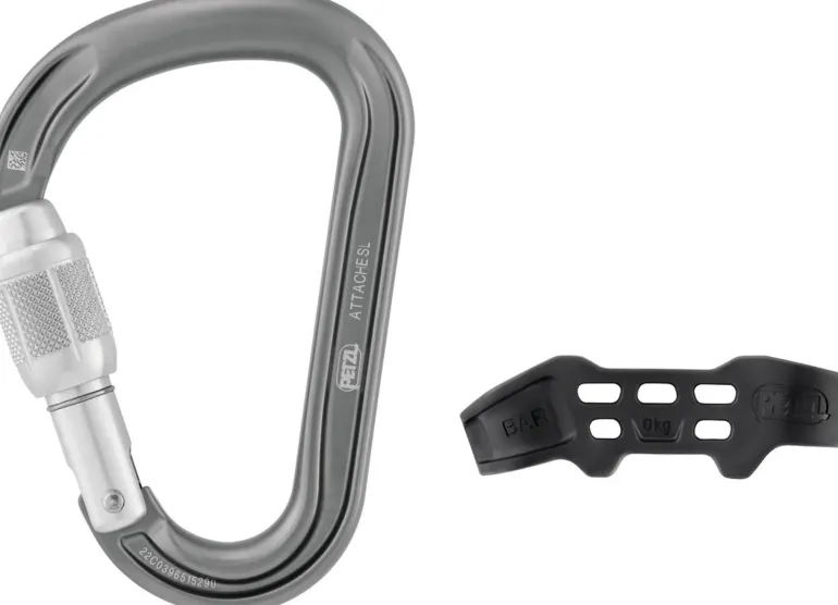 Petzl Attache Bar Carabiner - Gray