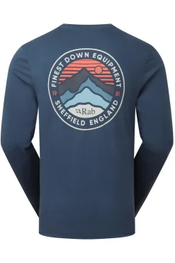 Rab Mens Basecamp 3 Peaks LS Tee - Tempest Blue