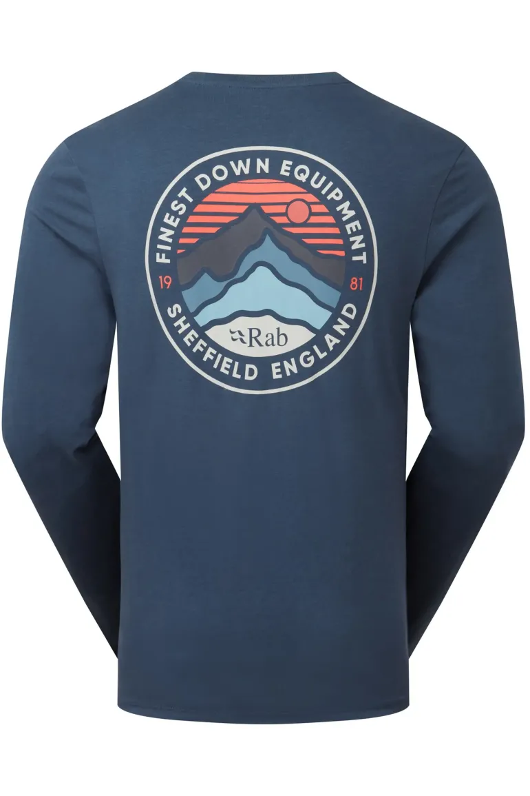 Rab Mens Basecamp 3 Peaks LS Tee - Tempest Blue