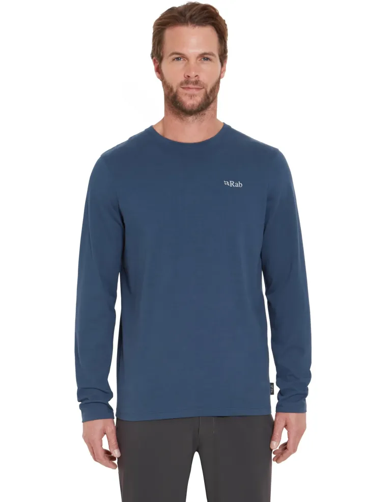 Rab Mens Basecamp 3 Peaks LS Tee - Tempest Blue