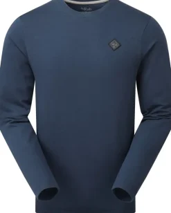 Rab Mens Basecamp Logo Badge LS Tee - Tempest Blue