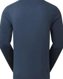 Rab Mens Basecamp Logo Badge LS Tee - Tempest Blue