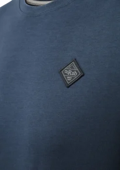 Rab Mens Basecamp Logo Badge LS Tee - Tempest Blue