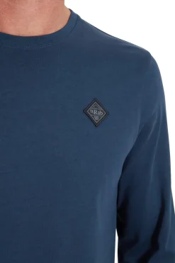 Rab Mens Basecamp Logo Badge LS Tee - Tempest Blue