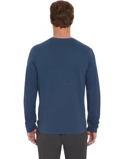 Rab Mens Basecamp Logo Badge LS Tee - Tempest Blue
