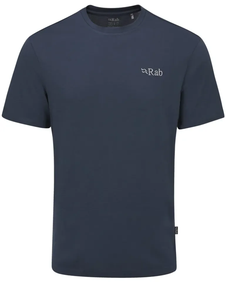 Rab Mens Crimp Logo Tee - Tempest Blue